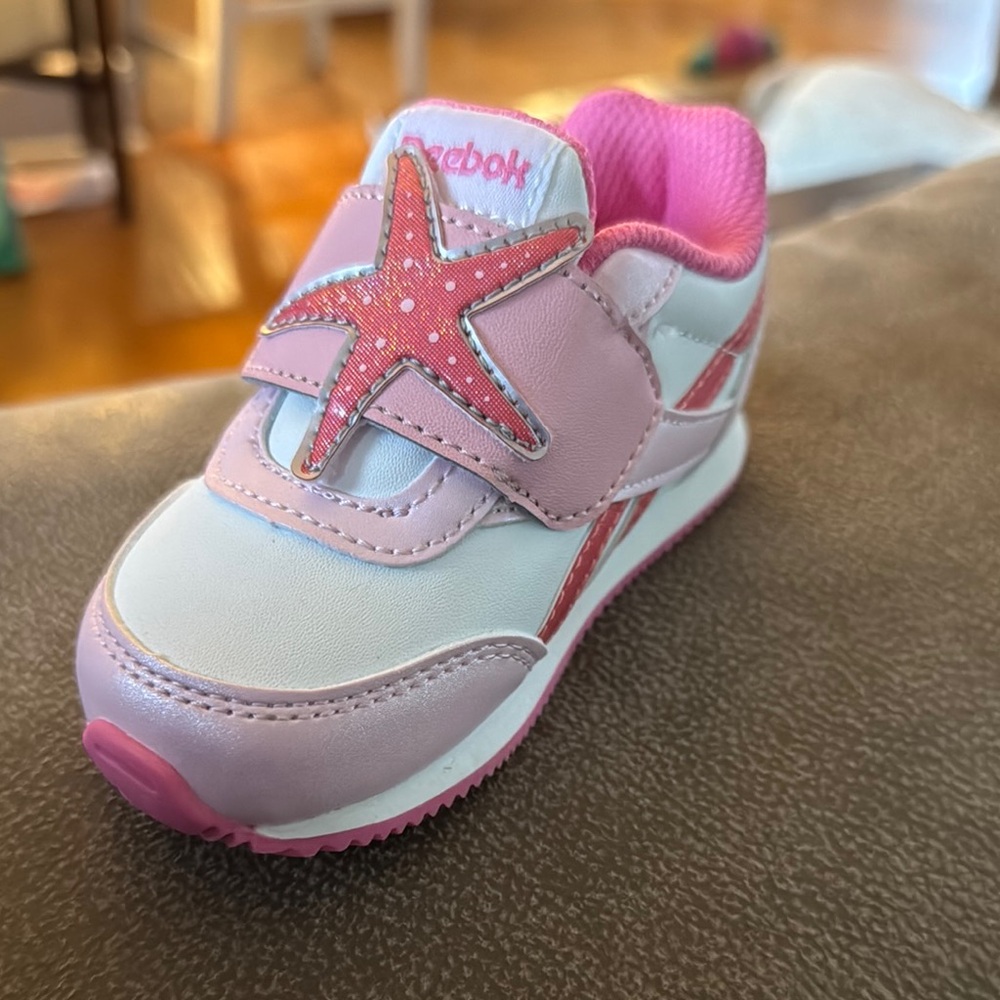 Reebok Kids' Pink and White Sneakers